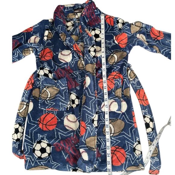 Hot Shot Sports Fleece Warm Cozy Sports Robe Size Small Tie at the Waist - Picture 4 of 5